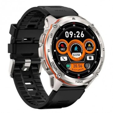 Смарт часовник KOSPET TANK T3 ULTRA SILVER, водоустойчив, 1.43" AMOLED дисплей, 470 mAh батерия, 5 ATM IP69K