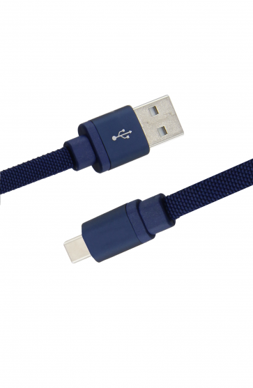 Luxo Canvas Type-C USB Cable-Blue