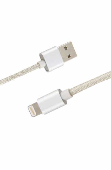Luxo Glitter Lightning USB Cable with MFI-White
