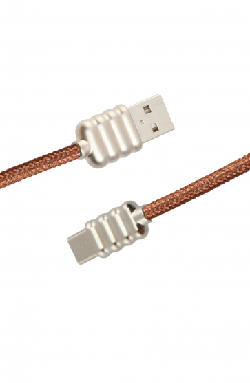 Luxo Ripple-Type-C-USB-Cable-Brown