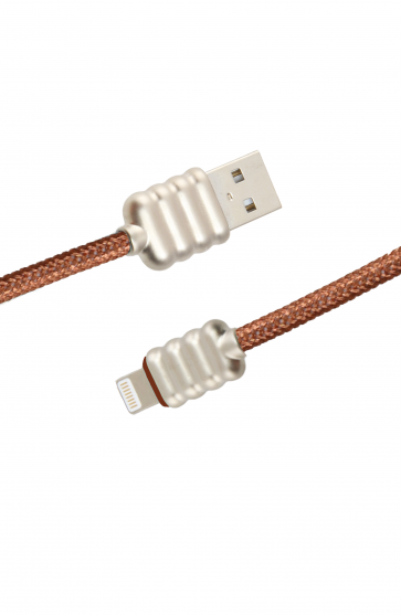 Luxo Ripple Lightning USB Cable-Brown