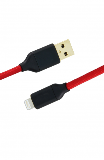 Luxo Velocity Lightning USB Cable-Red