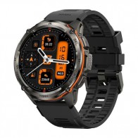 Смарт часовник KOSPET TANK T3 ULTRA BLACK, водоустойчив, 1.43" AMOLED дисплей, 470 mAh батерия, 5 ATM IP69K, силиконова каишка, GPS