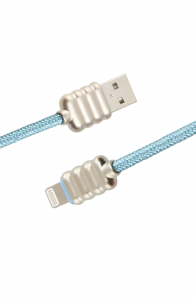 Luxo Ripple Lightning USB Cable-Blue