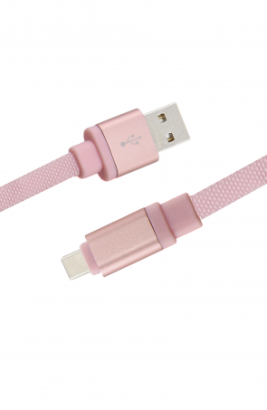 Luxo Canvas Type-C USB Cable-Pink