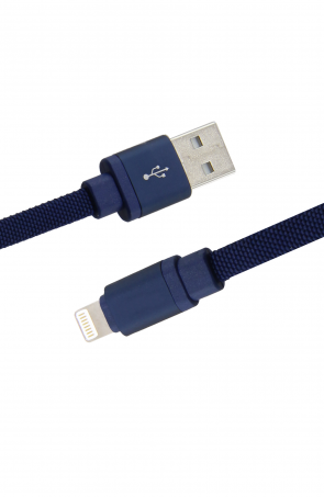 Luxo Canvas Lightning USB Cable	-Blue