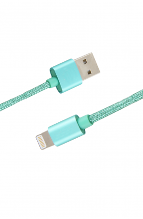 Luxo Glitter Lightning USB Cable with MFI-Green